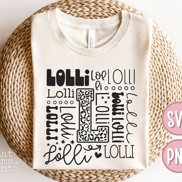 Lolli Typography SVG & PNG, Lolli Svg, Mothers Day Svg, Lolli Shirt Svg, Lolli Quote Svg, Grandma Svg, Leopard Print Svg, Lolli Sublimation