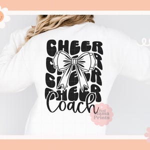 Cheercoach SVG, Cheercoach-paket PNG, Cheercoach-presentsvg, Cheercoach-skjorta-svg, Cheercoach-erans svg, sublimerings-png, dxf eps pdf bild 2