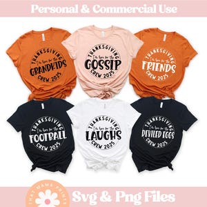 Family Thanksgiving Crew 2025 SVG & PNG Bundle, 30 Designs, Matching Family Shirts Svg Bundle, Funny Family Holiday Svg Bundle
