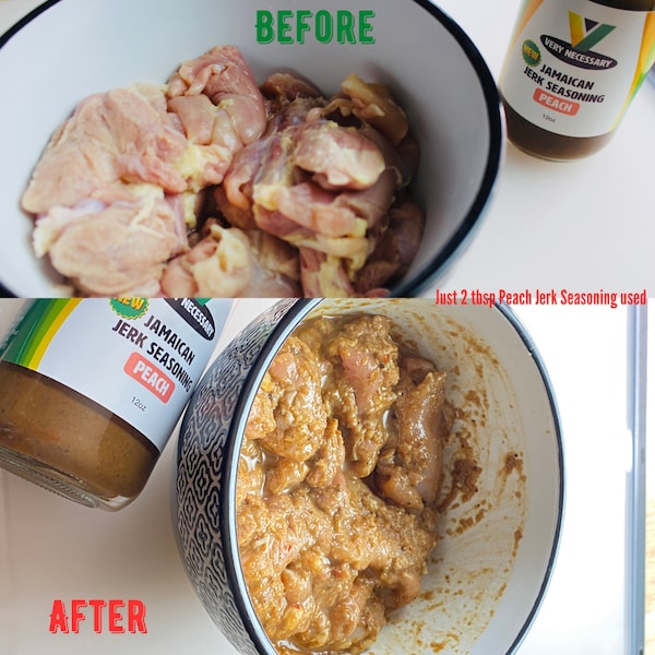 All New Jamaican Jerk Seasoning Rub (Original, Peach, Pineapple) and Escovitch Sauce