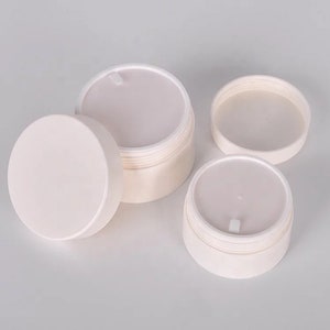 12Er Pack (100g) Weiße Kosmetik Cremeschars mit Siegeldeckel