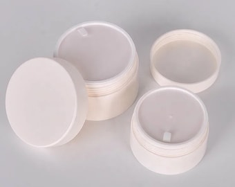 12 Pack (100g) White Cosmetic CreamJars with Sealing Lids