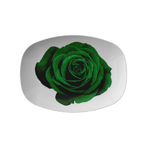 3D Green Rose Platter