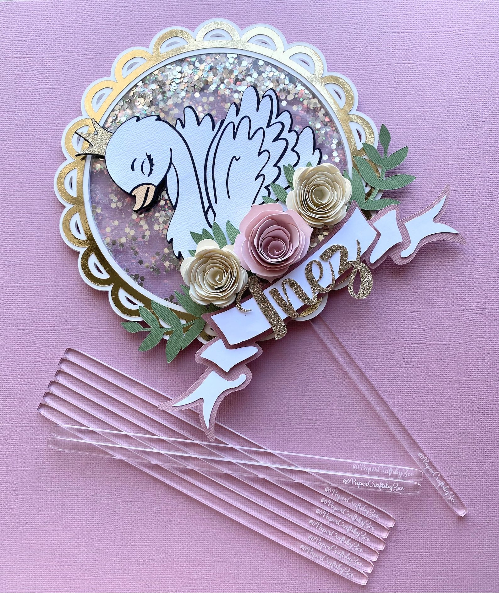 Personalized Acrylic Cake Topper Sticks Cake Sticks Acrylic Etsy