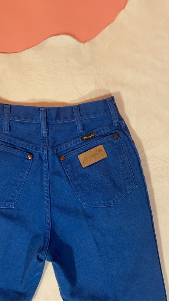 Vintage Electric Blue Wrangler Jeans - image 4