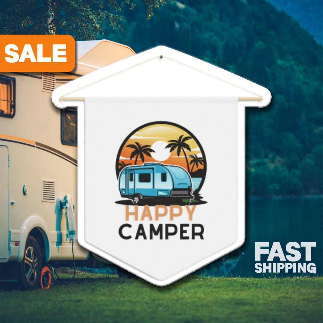 Camping Banner Gift for Camp Family Souvenir Pennant Camper Etsy