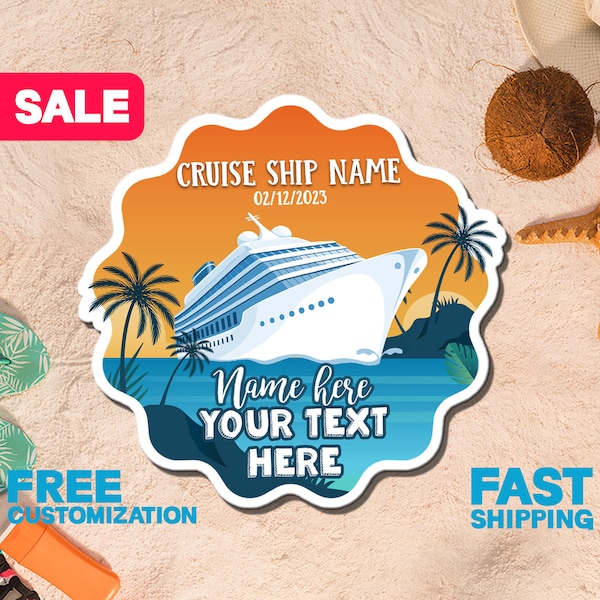 Personalized Cruise Door Magnets | Customized Magnets | Cruise Décor | Cruise Gifts | Royal Caribbean Cruise Door Magnets