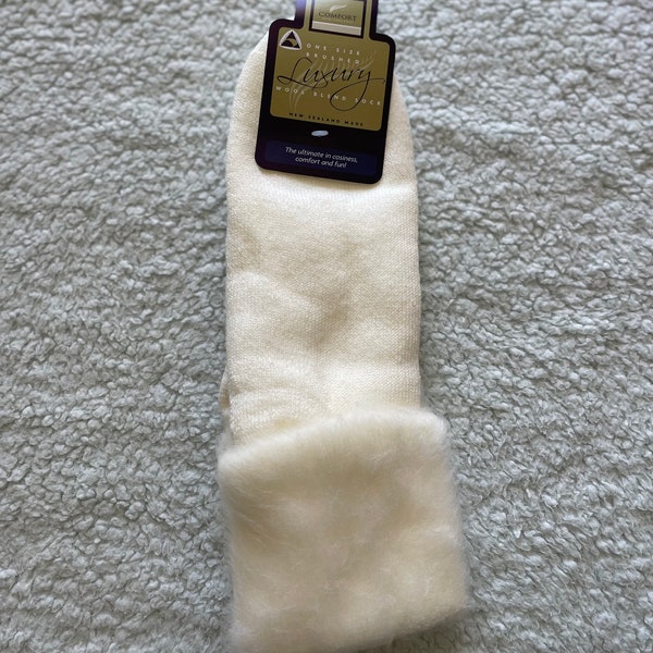 White New Zealand Bed Sock