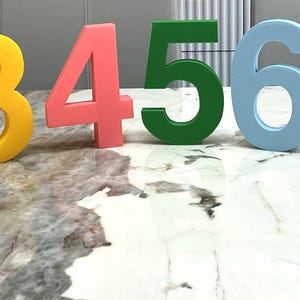 3D Printed Freestanding Numbers, Party Decor - Etsy