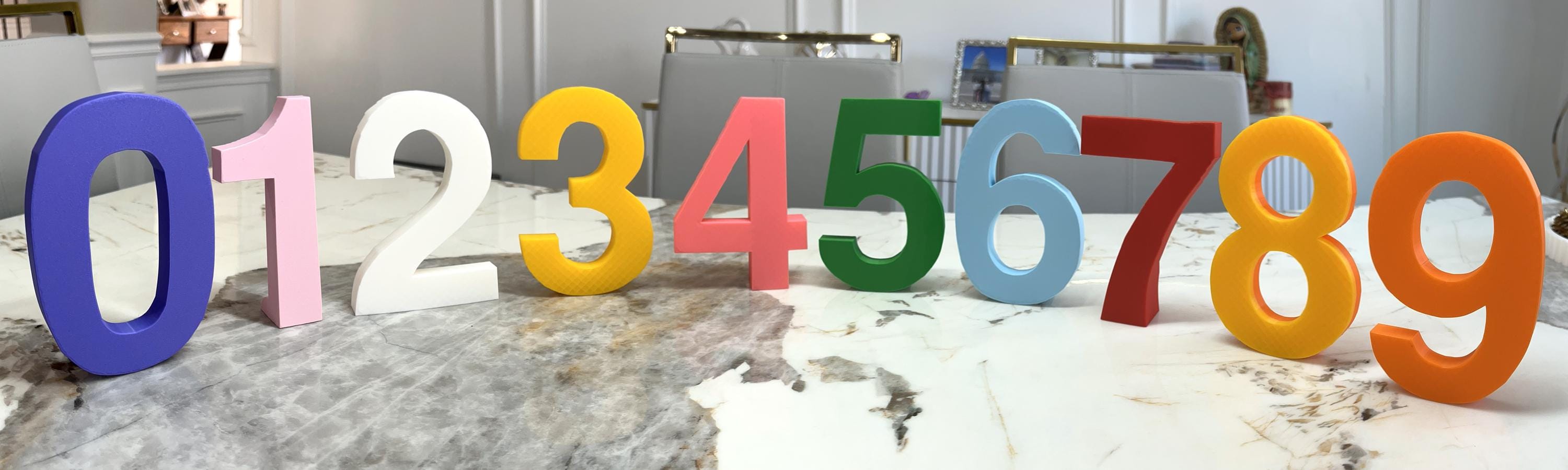 3D Printed Freestanding Numbers, Party Decor - Etsy