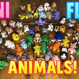 Mini Flexi Animals - 3D Printed Articulated Figurines - Part 1