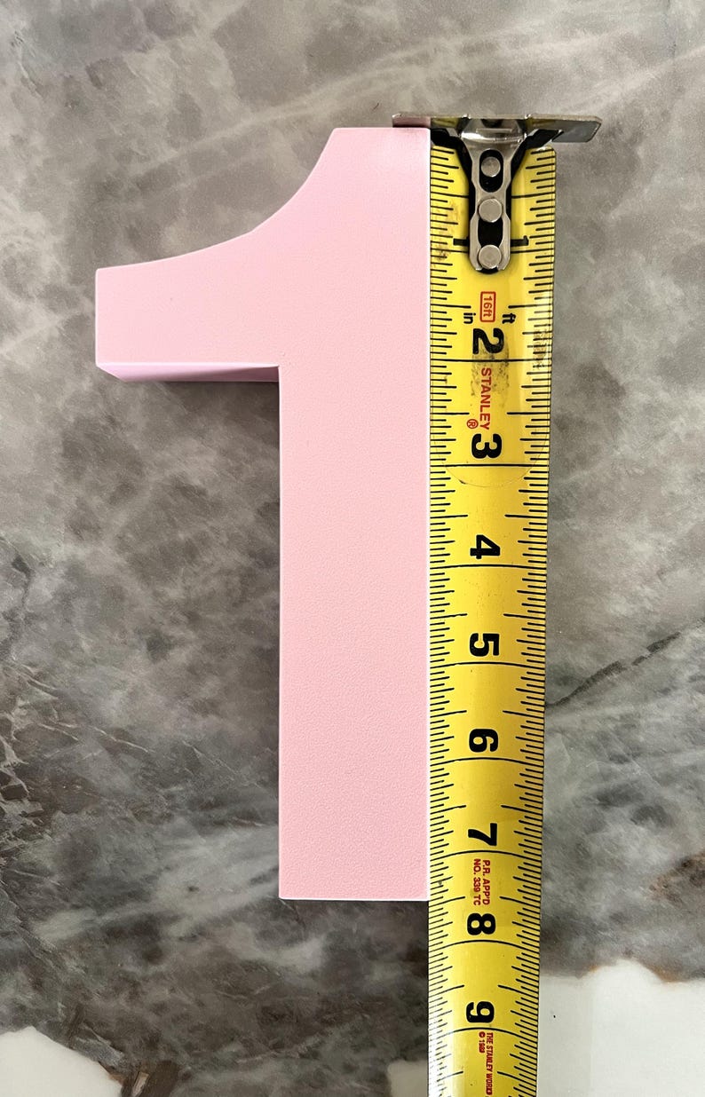 3D Printed Freestanding Numbers, Party Decor - Etsy