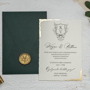 Vergoldete gedruckte spezielle Einladungskarte, Goldfolie, stilvolles elegantes einzigartiges Muster für Hochzeitskarte, Hochzeitseinladungen Entwurf, Roségoldfolie.