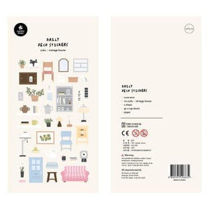 Suatelier Stickers Cute Korean Stickers Planner Notebook Office Supplies Desk School College Scrapbooking Suatelier Design Stickers Korea vintage house