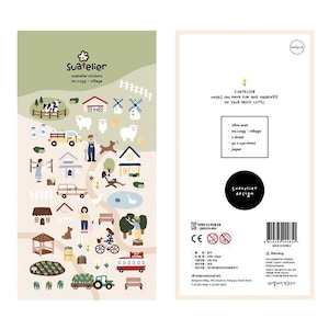 Suatelier Stickers Cute Korean Stickers Planner Notebook Office Supplies Desk School College Scrapbooking Suatelier Design Stickers Korea village