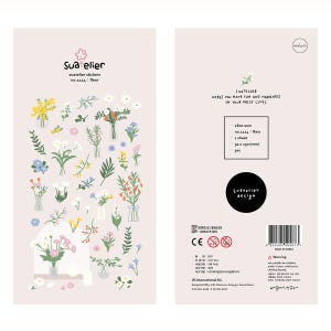 Suatelier Stickers Cute Korean Stickers Planner Notebook Office Supplies Desk School College Scrapbooking Suatelier Design Stickers Korea fleur