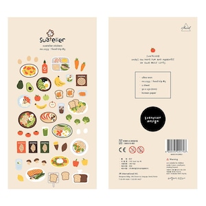 Suatelier Stickers Cute Korean Stickers Planner Notebook Office Supplies Desk School College Scrapbooking Suatelier Design Stickers Korea food trip #5
