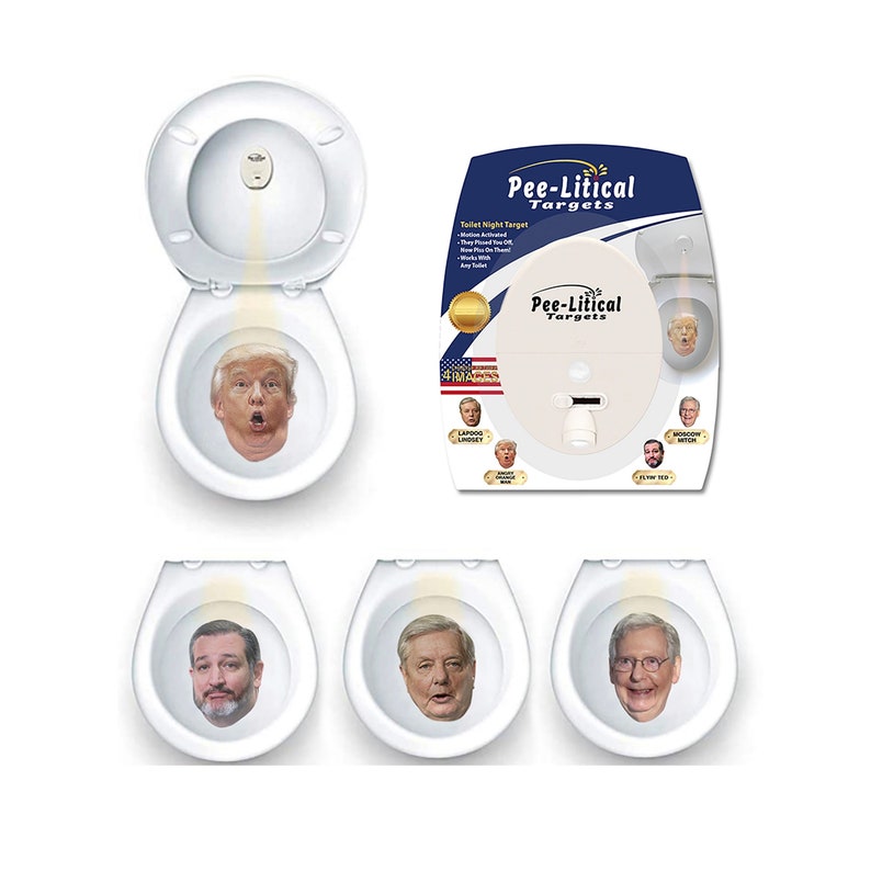 Peelitical Targets Toilet Light Projector trump Lindsey Etsy