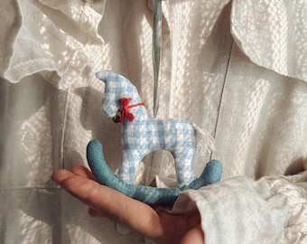 Christmas rocking horse ornaments, Christmas decor