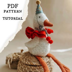 PDF goose toy pattern,goose pdf sewing pattern, toys sewing pattern, silly goose stuffed toy pattern
