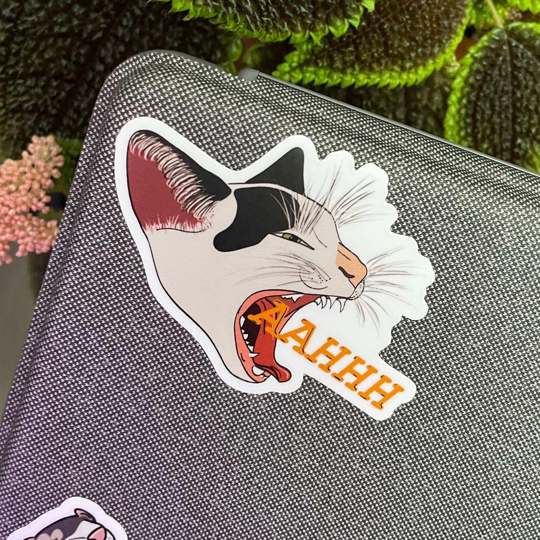 Yelling Cat Waterproof Vinyl Sticker or Magnet - Etsy