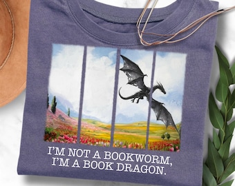 Fourth Wing Inspired Dragon PNG: Bookworm Graphic (Digital Download)