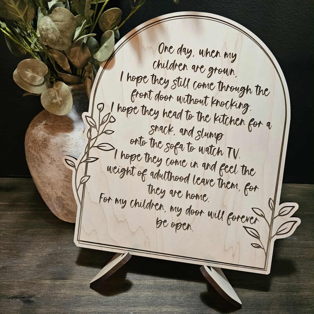 Engraved Mothers Day Sign, Sentimental Family Wall Decor - Etsy