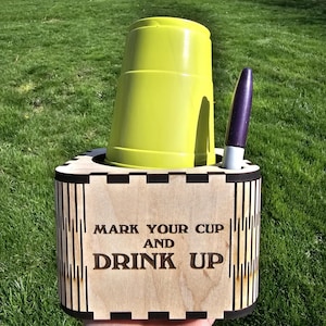 Gobelet solo en bois et porte-objet Sharpie : porte-gobelet en bois non teint