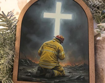 Firefighter, Art Prints, Religious Art, Wall Prints,Block signs,Wall Decor, Home Decor, Best Selling, Faith, Popular, Trending, Christian