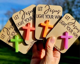 Glow-in-the-Dark Cross Wall Art: Let Jesus Light The Way