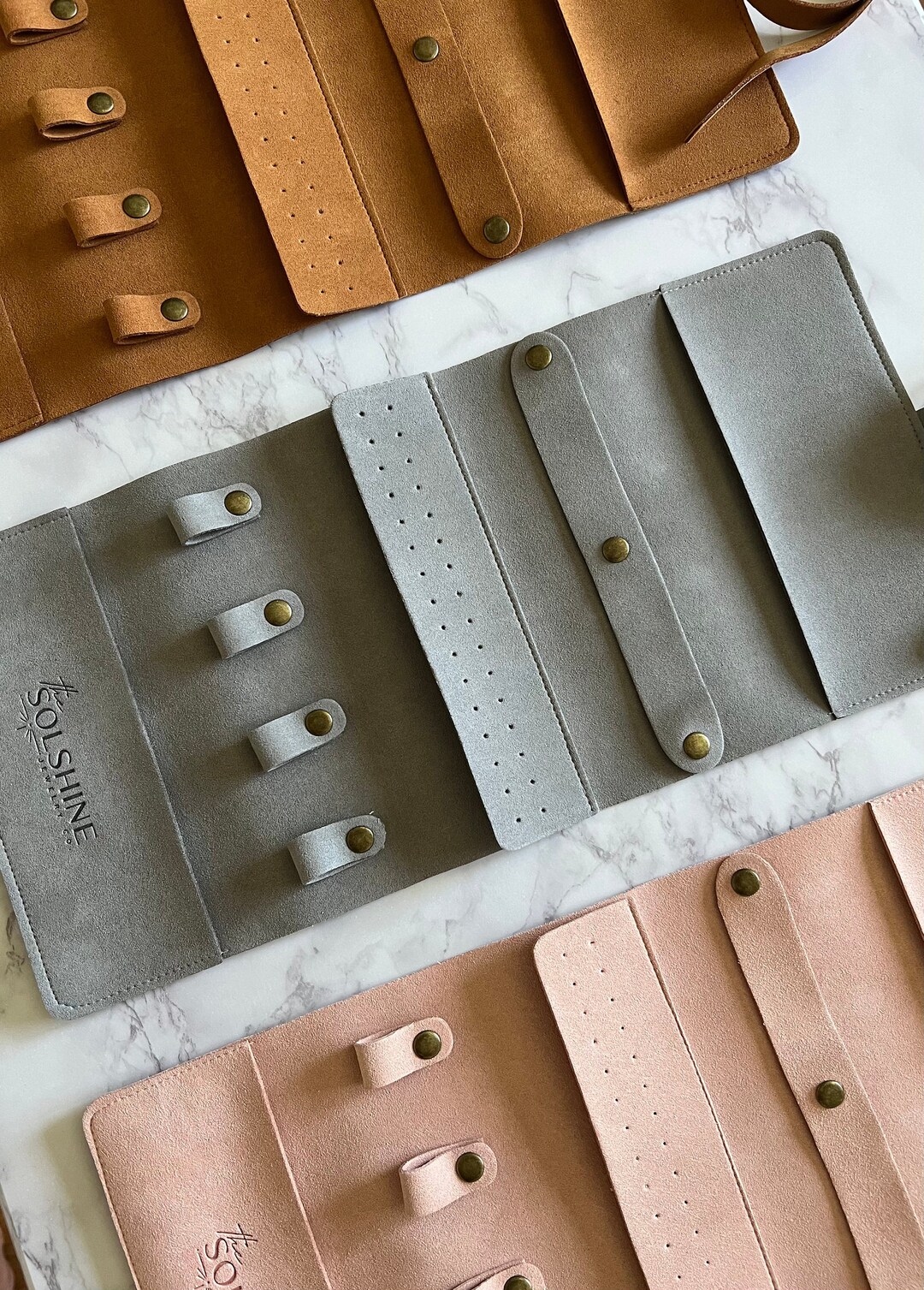 Travel Jewelry Roll Vegan Leather Jewelry Case Jewelry Etsy