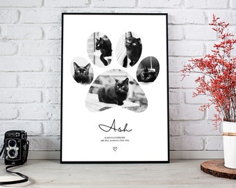 Presente memorial do animal de estimação DIGITAL personalizado de <br> Entrega Rápida? Pata de cachorro | Presente de gato | Lembrança de animal de estimação | Presente para perda de animais de estimação | Presente para cães e gatos | Presente para pais de animais de estimação | Presente comemorativo