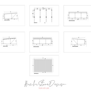 Carportplan |carportontwerp | schuilplaats voor auto's | best verkochte carportplannen | houten carportplan | carport dwg-plan | parkeerplaats