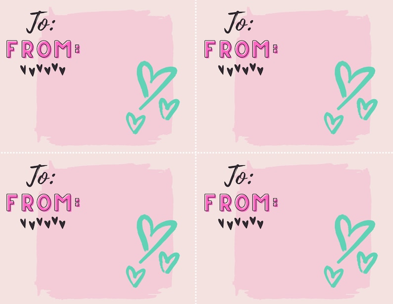 Printable Valentine's Day Cards PDF File - Etsy
