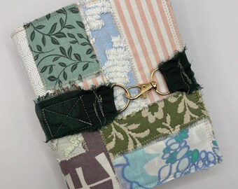 Handmade Quilted Shabby Chic Journal, Nature-Inspired, Handbound Sketchbook, Art Journal