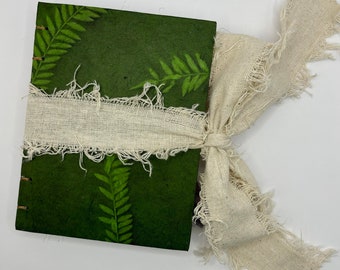 Handmade Hardcover Botanical Journal, Handbound Nature Sketchbook, Art Journal