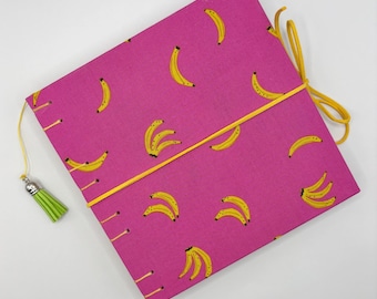 Handmade Banana Journal, Handbound Sketchbook, Art Journal