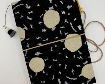 Handmade Hardcover Abstract Dot Undated Weekly Planner, Handbound Sketchbook, Art Journal