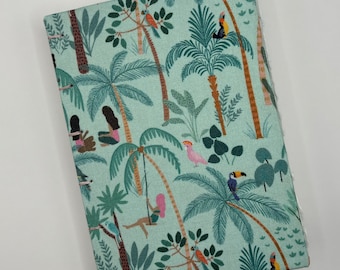 Handmade Hardcover Jungle Journal, Handbound Sketchbook, Art Journal