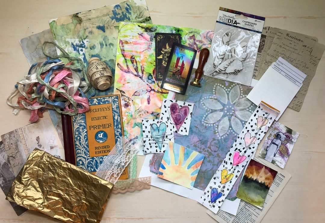 Mystery Pack Junk Journal Kit, Handgefärbtes Papier, Journal ...