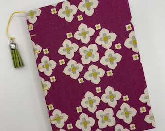 Handmade Plum Floral Journal, Premium Paper Sketchbook