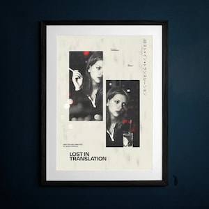 Konsttryck i begränsad upplaga, filmaffisch, Sofia Coppola och Scarlett Johansson, Lost in Translation, A3 A2