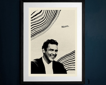 EKoKim Poster Décoratif Sur Toile De Norm Macdonald De Style Noir Et Blanc, Affiche Et Image D'art Moderne Pour Chambre à Coucher (50 X 75 Cm