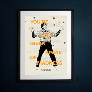 Robin Williams Art Print, Poster, Inspirational Quote, Mid Century Design A3 A2 Colourful