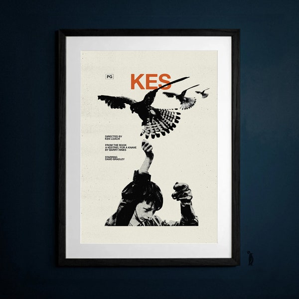 Kes 1969 Cult British Classic Movie Poster, Art Print  Ken Loach A3 A2