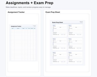 Student Academic Planner Canva | Semester Study Schedule Assignment Tracker (Digital Download)