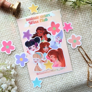 WINX CLUB Sticker Pack - Durable & Waterproof Stickers For Outdoor Use | Cute Sticker For Laptop and Water Bottle