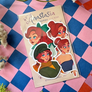 d'autocollants Anastasia - | Sticker mignon mat pour ordinateur portable, journal, bouteille d'eau | Joli cadeau de Noël et d'anniversaire