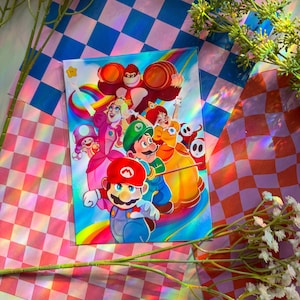 Mario Bros Art Print | High Quality Poster | Wall Decor | Mothers Day GiftSAVE WITH &quot;2X25PRINT&quot; &quot;3x35PRINT&quot;