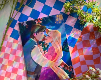 Rapunzel and Flynn Art Print | High Quality Poster | Disney Wall Decor | Mothers Day GiftSAVE WITH "2X25PRINT" "3x35PRINT"